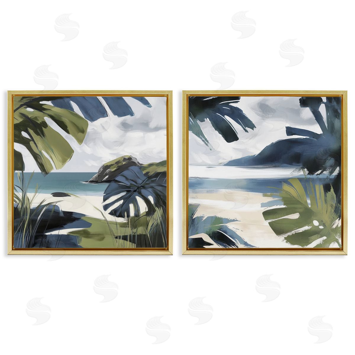 Elara Yasna Tropical Vibes Beach Scenes Canvas Wall Art Print