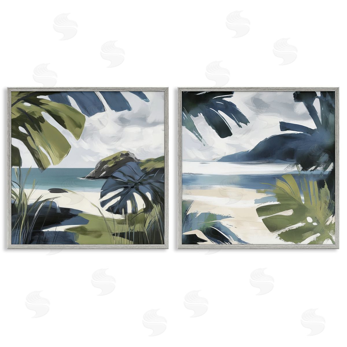 Elara Yasna Tropical Vibes Beach Scenes Canvas Wall Art Print