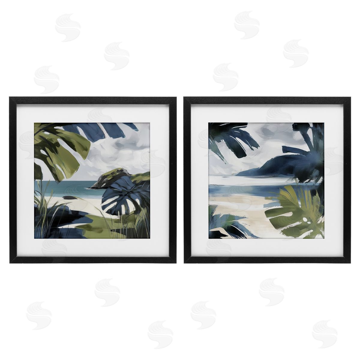 Elara Yasna Tropical Vibes Beach Scenes Canvas Wall Art Print