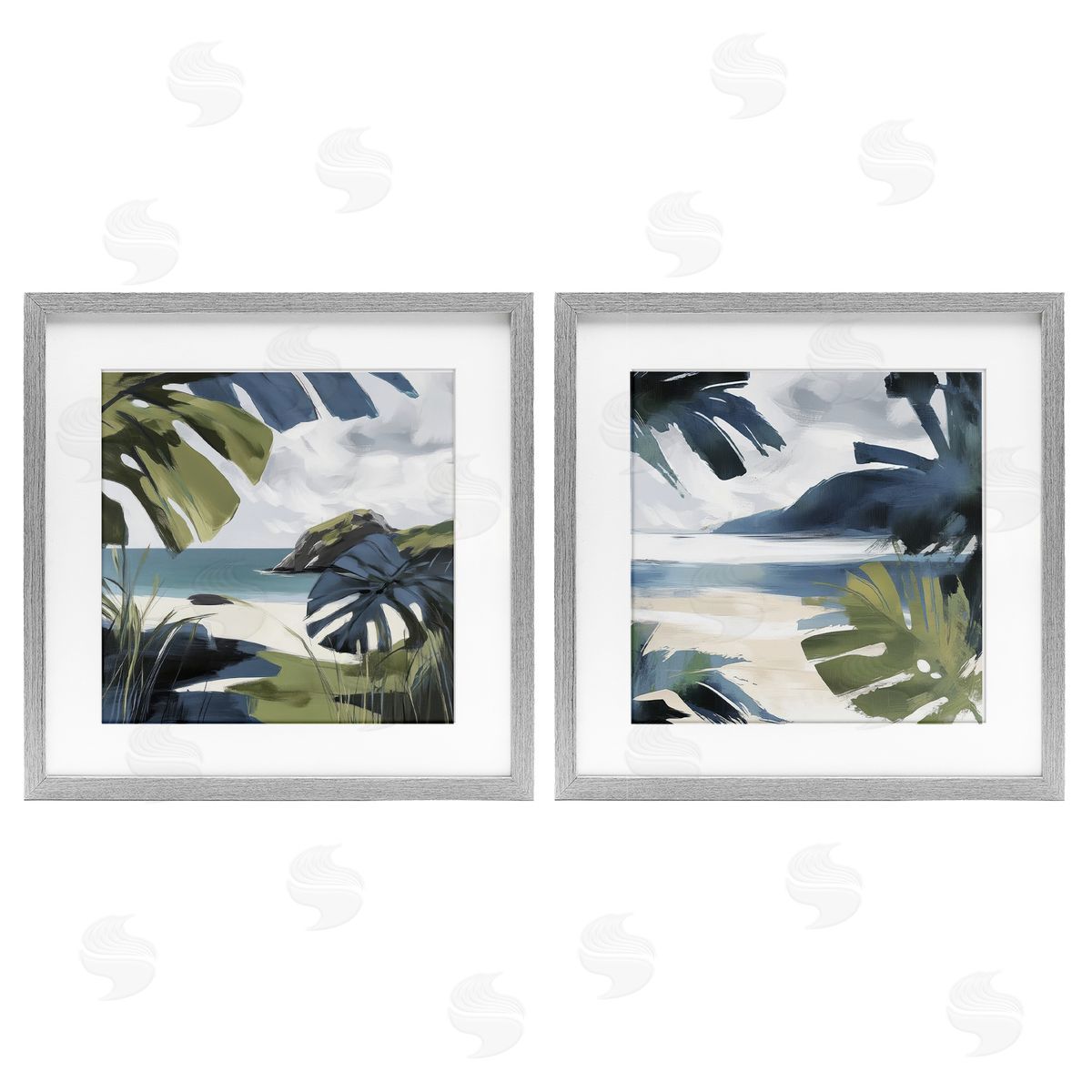 Elara Yasna Tropical Vibes Beach Scenes Canvas Wall Art Print