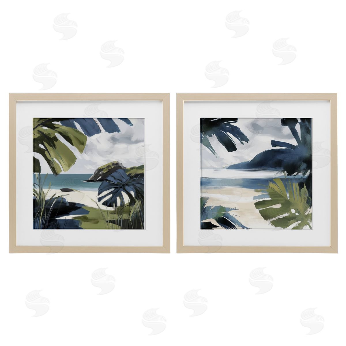 Elara Yasna Tropical Vibes Beach Scenes Canvas Wall Art Print