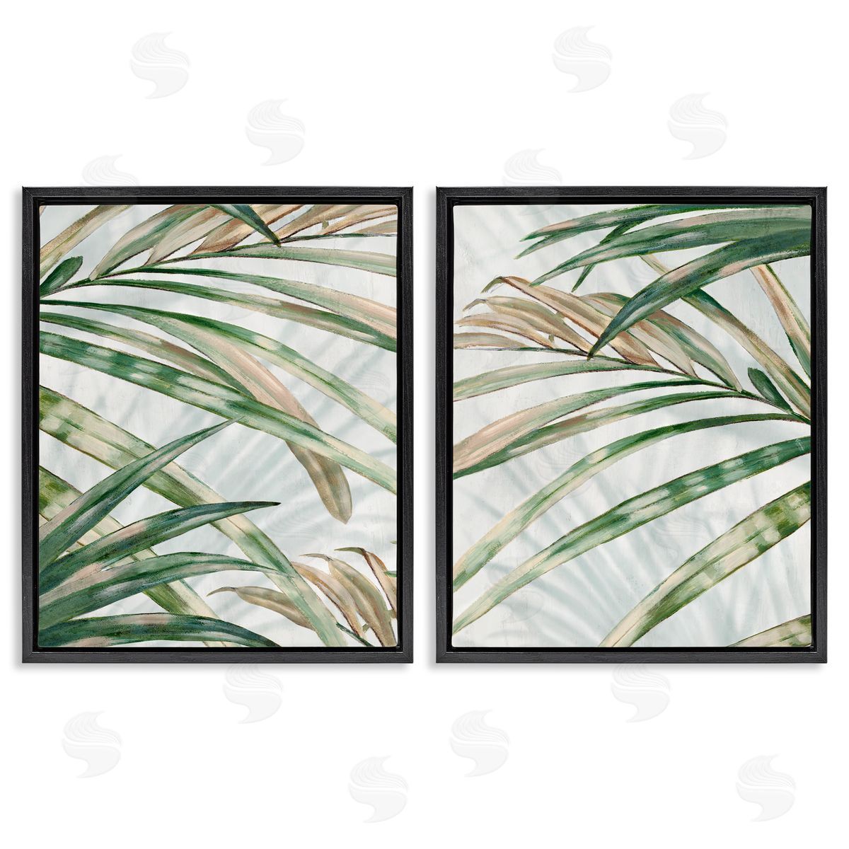 Alex Black Impressions of Fronds Canvas Wall Art Print