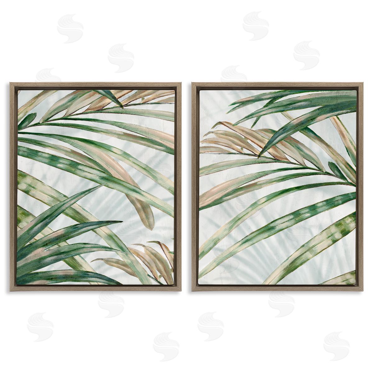 Alex Black Impressions of Fronds Canvas Wall Art Print