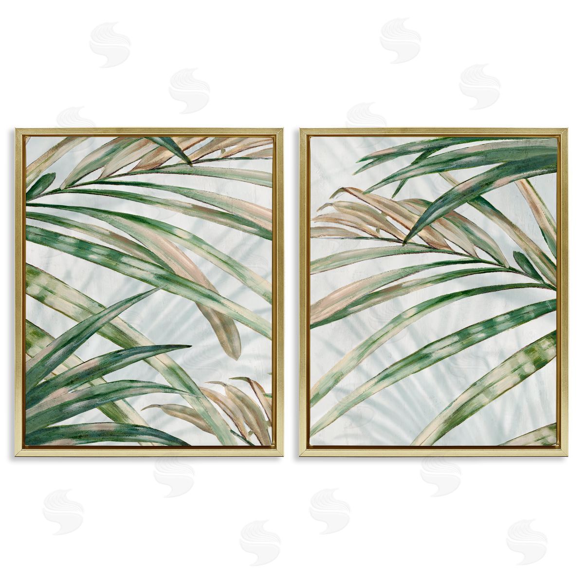 Alex Black Impressions of Fronds Canvas Wall Art Print