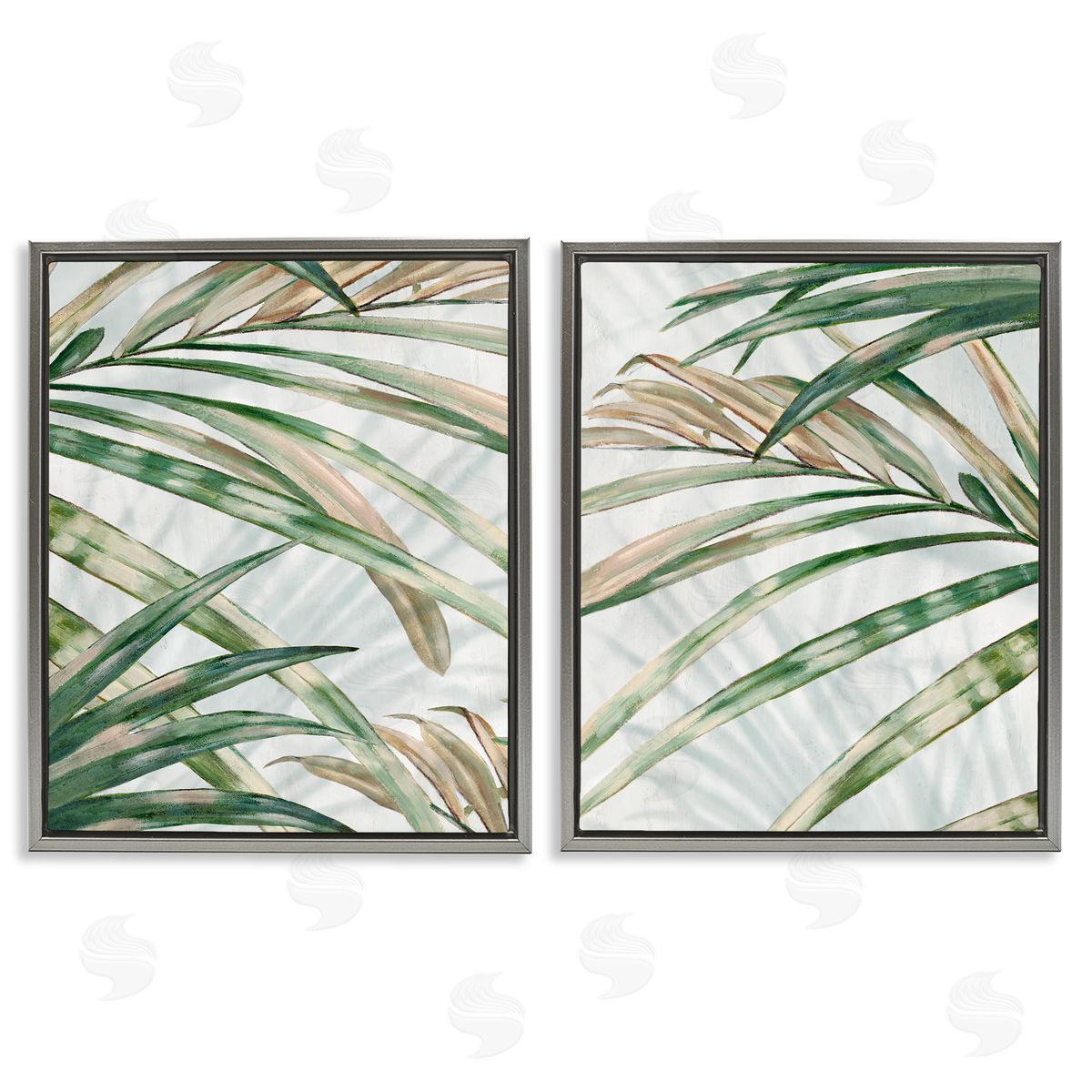 Alex Black Impressions of Fronds Canvas Wall Art Print