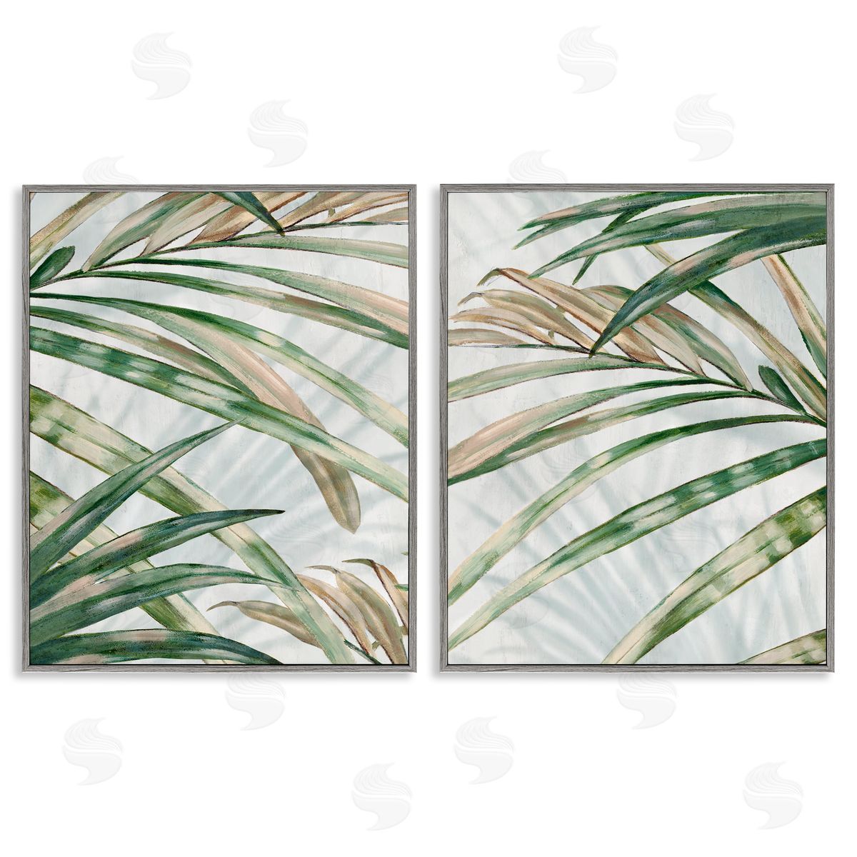 Alex Black Impressions of Fronds Canvas Wall Art Print
