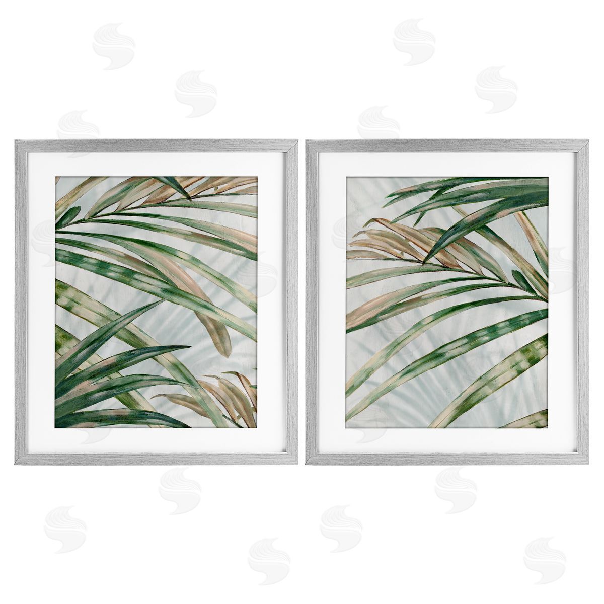 Alex Black Impressions of Fronds Canvas Wall Art Print