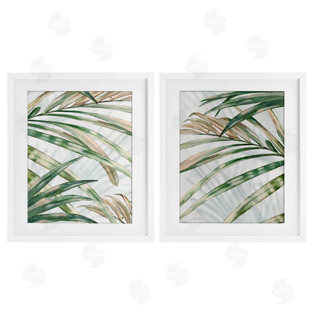 Alex Black Impressions of Fronds Canvas Wall Art Print