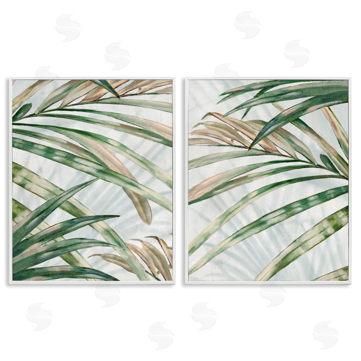 Alex Black Impressions of Fronds Canvas Wall Art Print