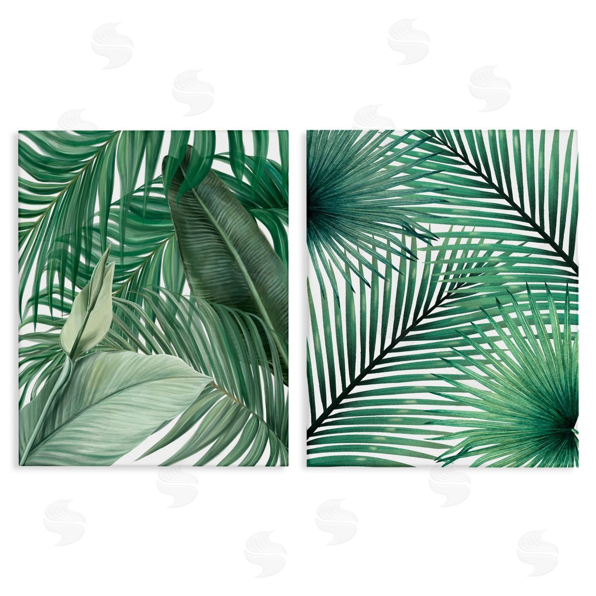 Unknown Layered Clean Tropics Plants Canvas Wall Art Print