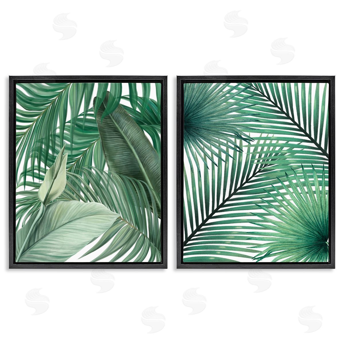 Unknown Layered Clean Tropics Plants Canvas Wall Art Print