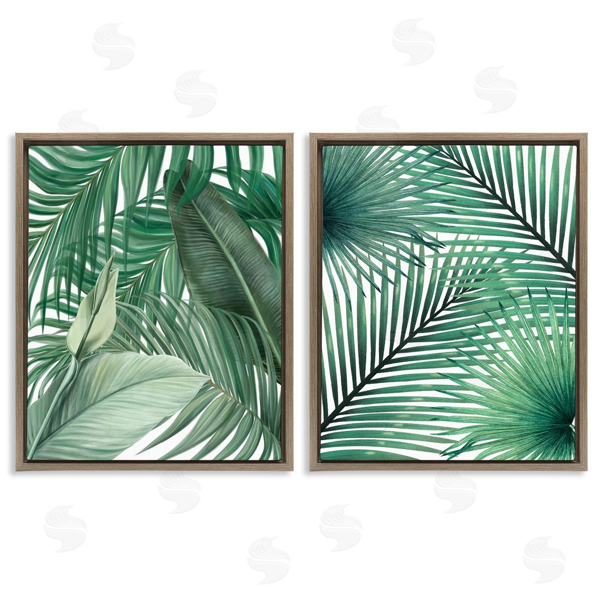 Unknown Layered Clean Tropics Plants Canvas Wall Art Print