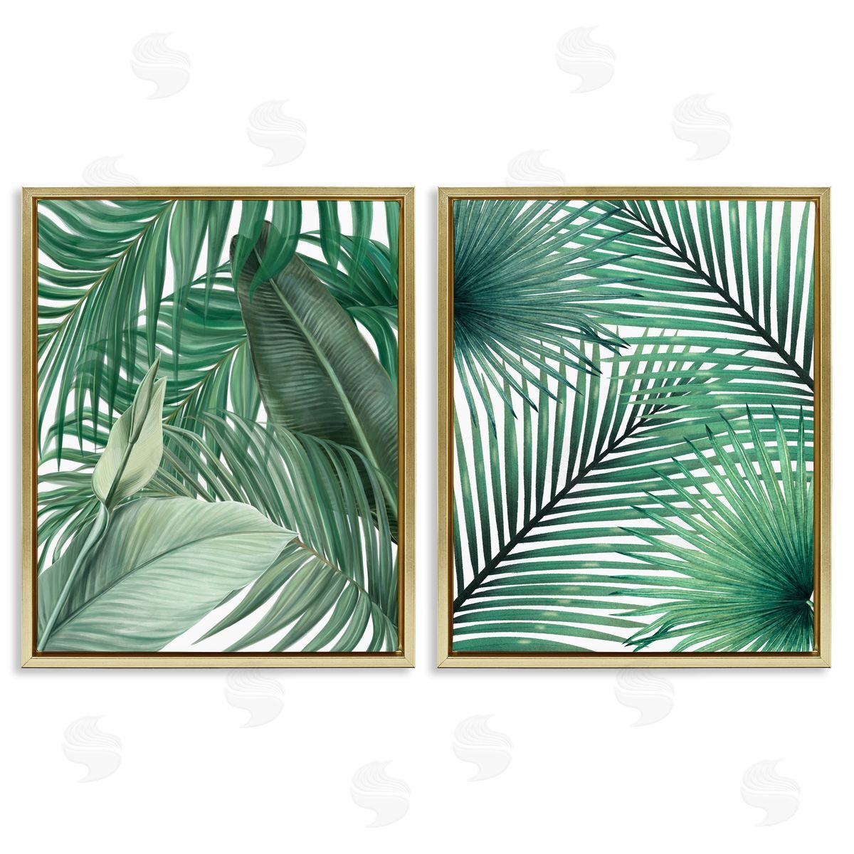 Unknown Layered Clean Tropics Plants Canvas Wall Art Print
