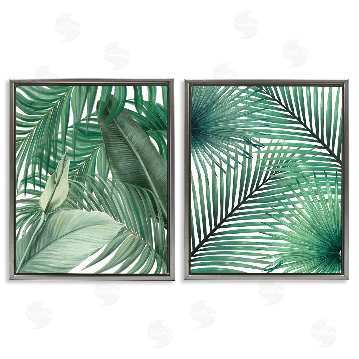 Unknown Layered Clean Tropics Plants Canvas Wall Art Print
