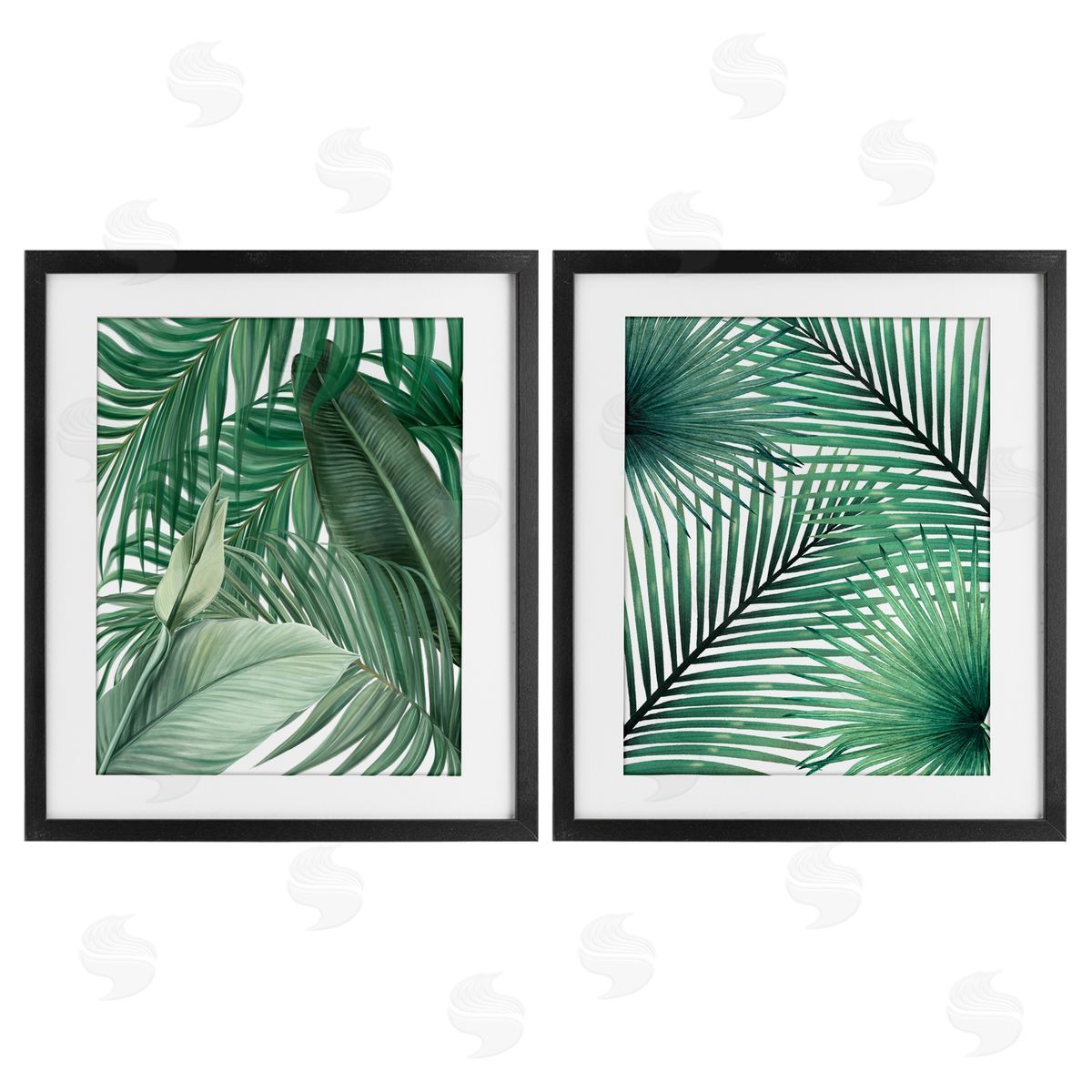 Unknown Layered Clean Tropics Plants Canvas Wall Art Print