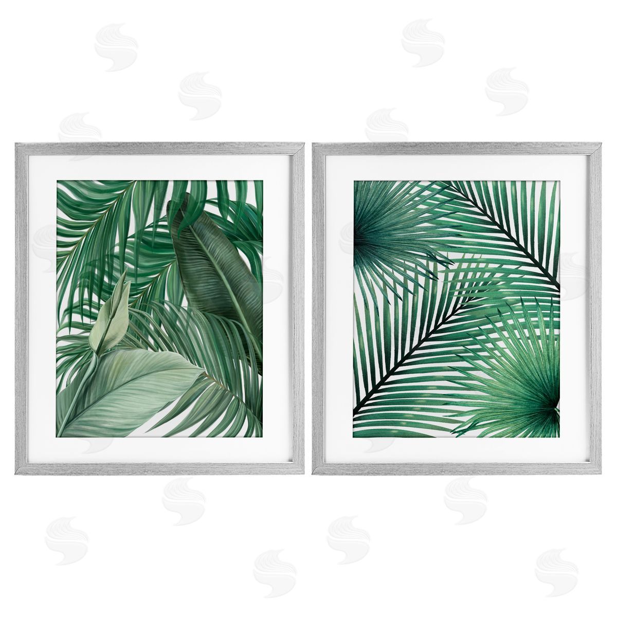 Unknown Layered Clean Tropics Plants Canvas Wall Art Print