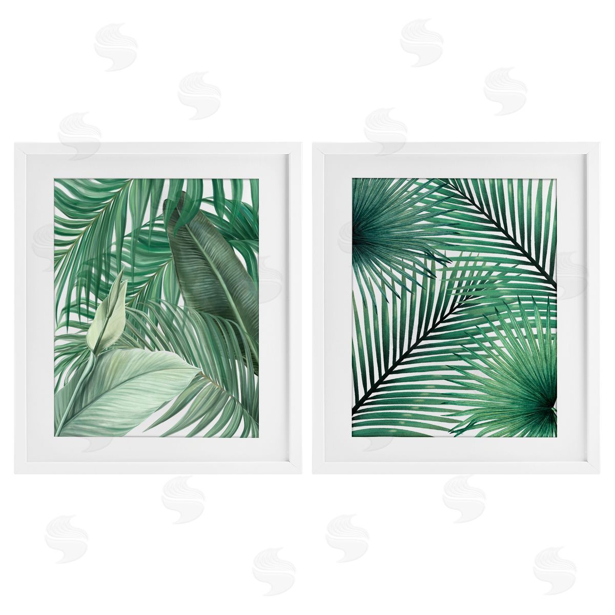 Unknown Layered Clean Tropics Plants Canvas Wall Art Print