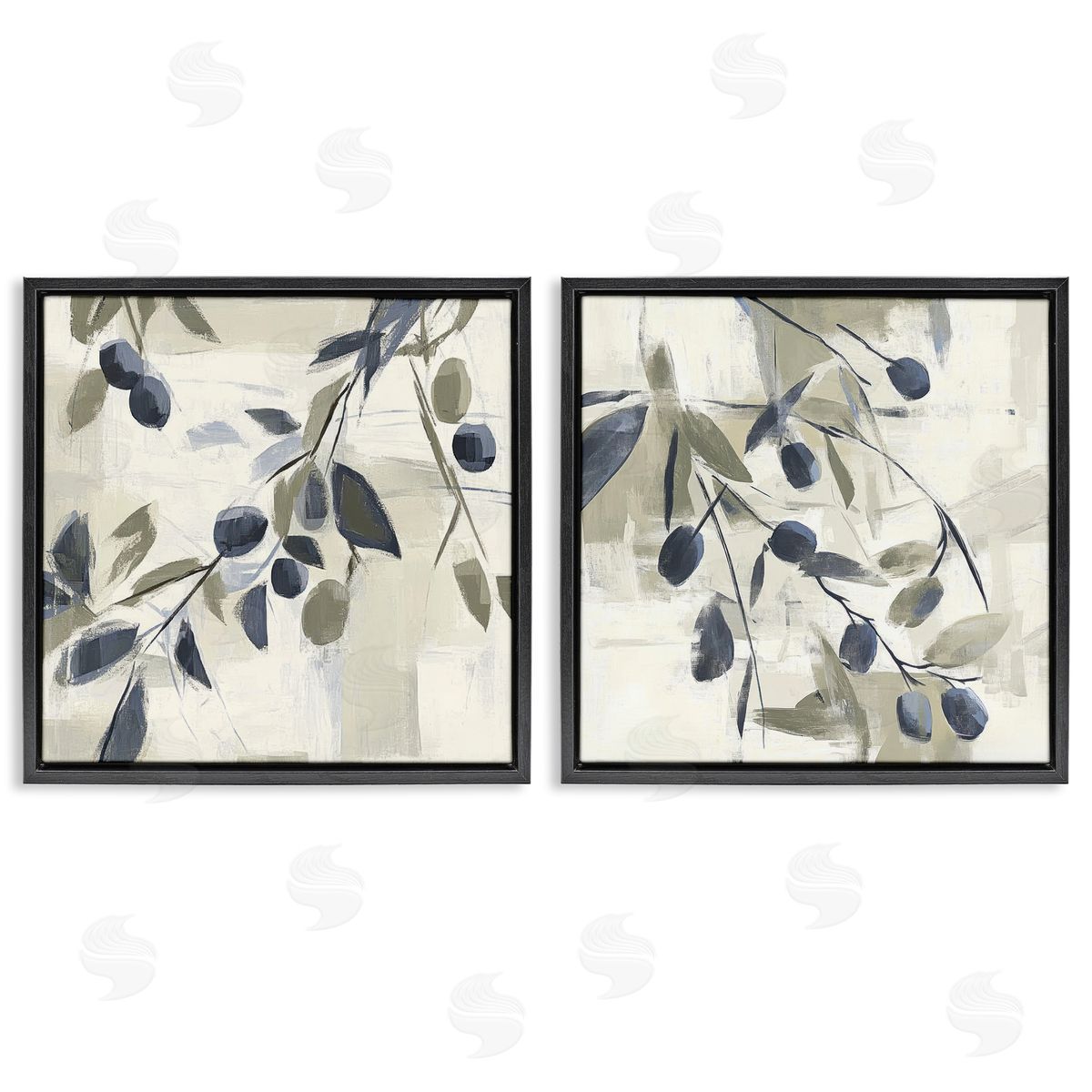 Mona Grace Mediterranean Green Olives Canvas Wall Art Print