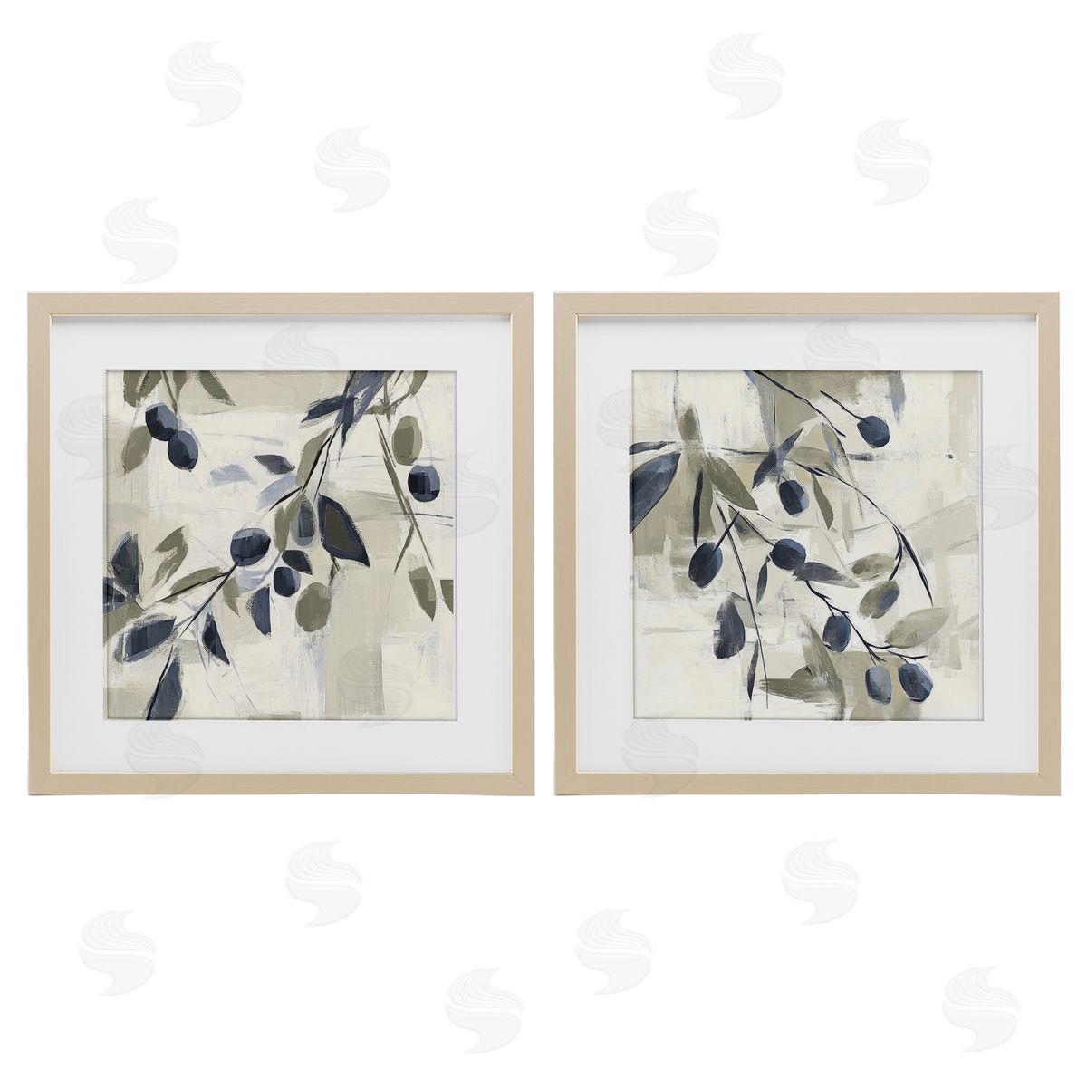Mona Grace Mediterranean Green Olives Canvas Wall Art Print