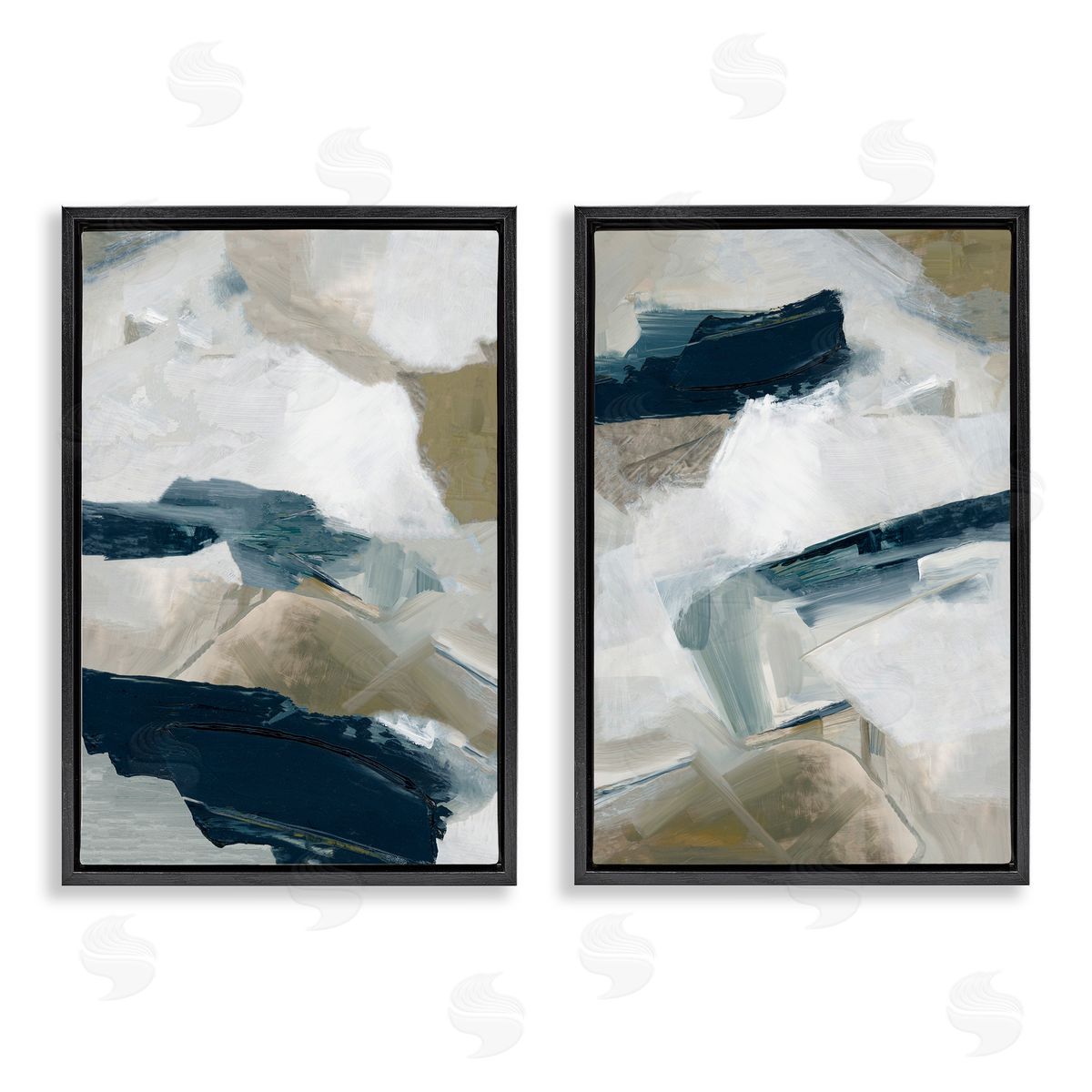 Hannah Dawson Neutral Strokes Abstraction Canvas Wall Art Print