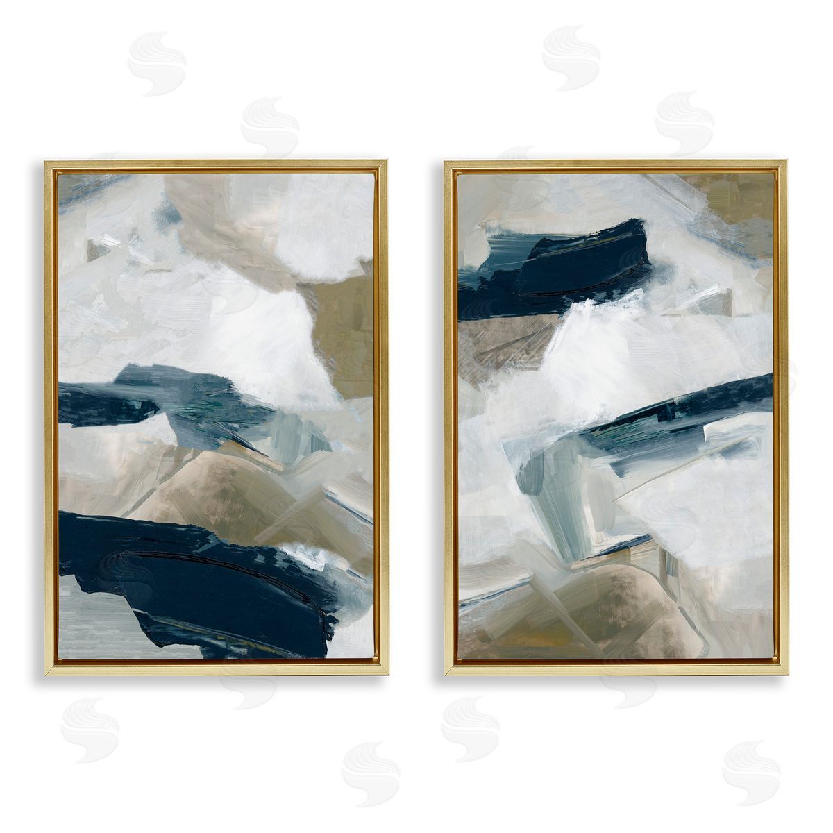 Hannah Dawson Neutral Strokes Abstraction Canvas Wall Art Print