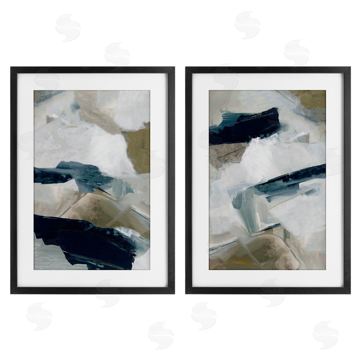 Hannah Dawson Neutral Strokes Abstraction Canvas Wall Art Print
