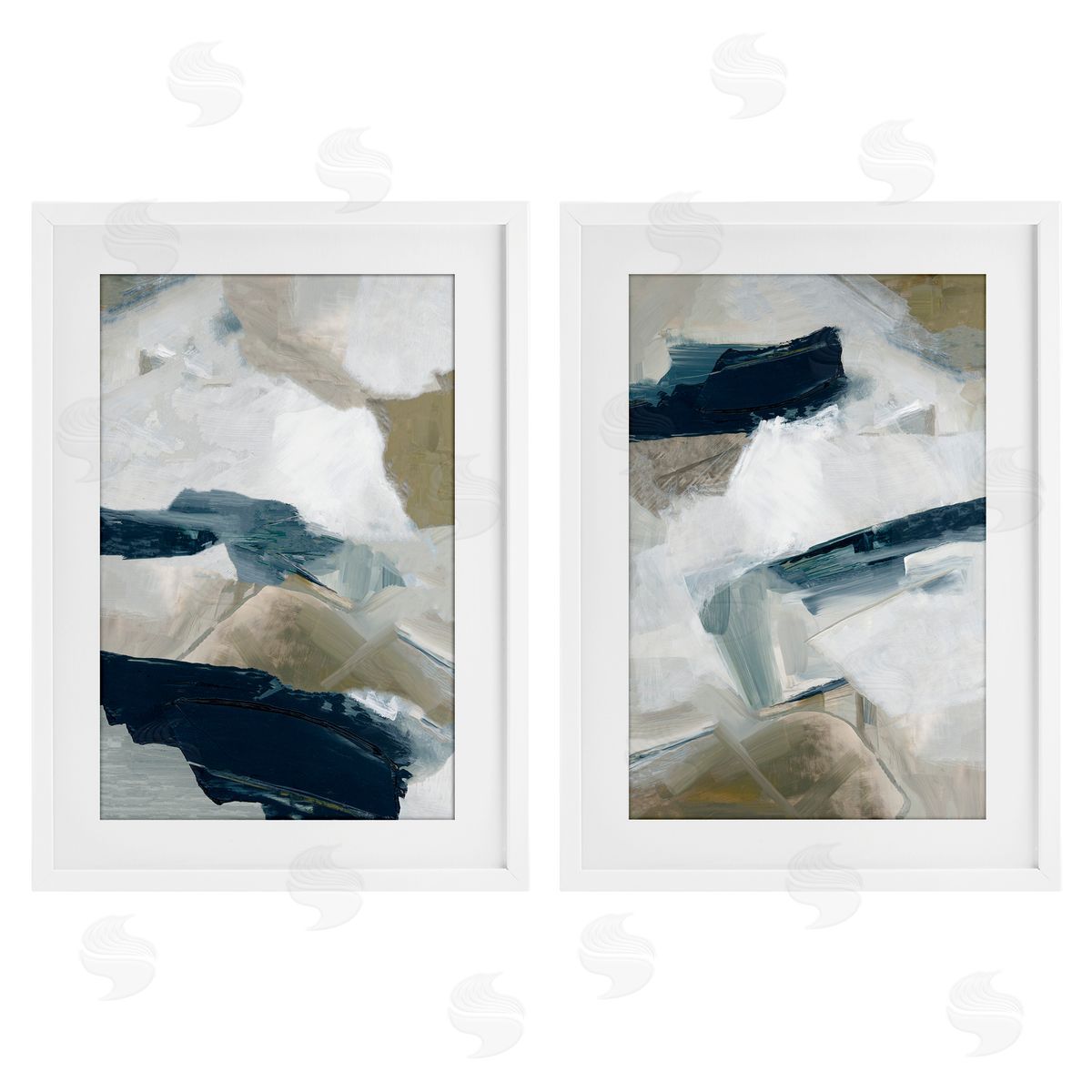 Hannah Dawson Neutral Strokes Abstraction Canvas Wall Art Print