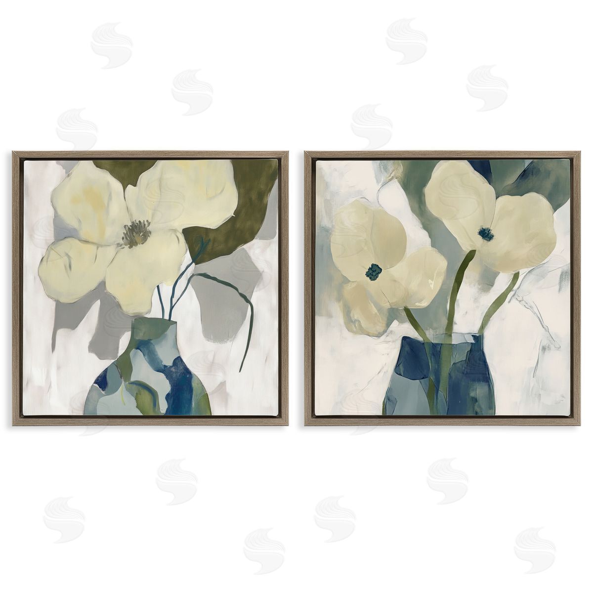 Elara Yasna Simple Petals Boho Canvas Wall Art Print