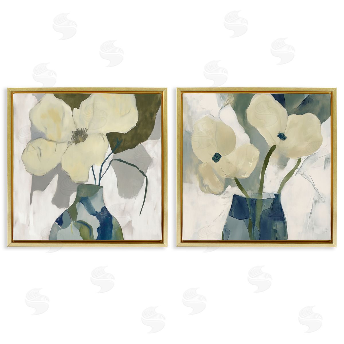 Elara Yasna Simple Petals Boho Canvas Wall Art Print