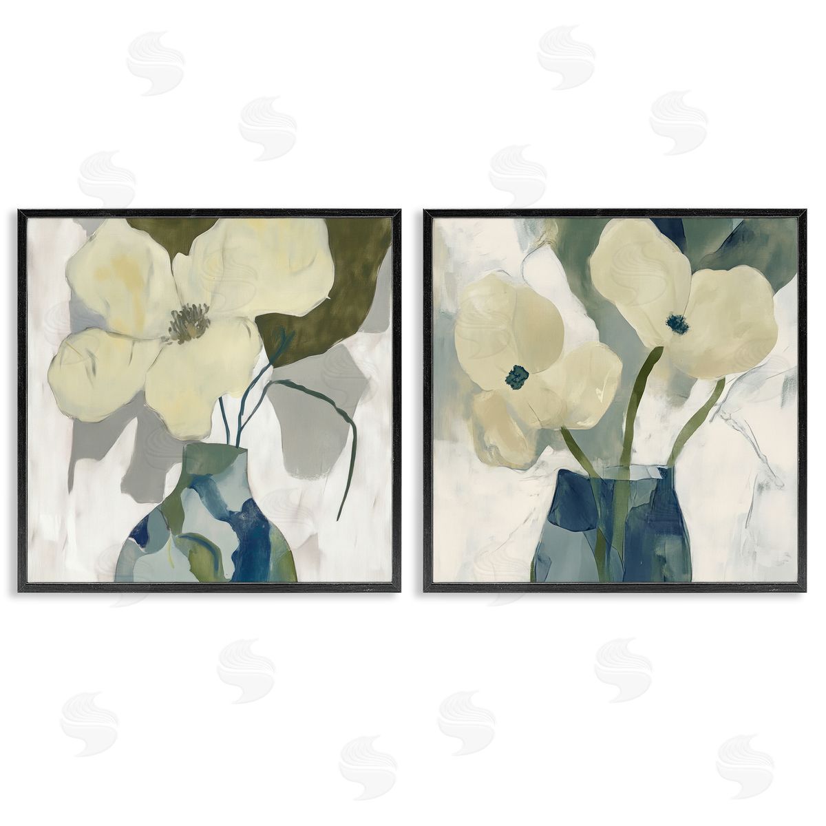 Elara Yasna Simple Petals Boho Canvas Wall Art Print