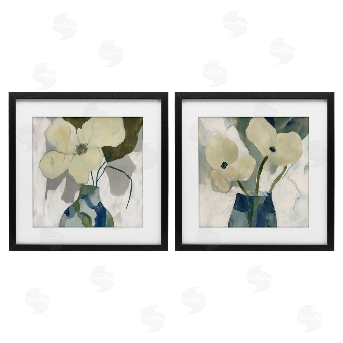 Elara Yasna Simple Petals Boho Canvas Wall Art Print