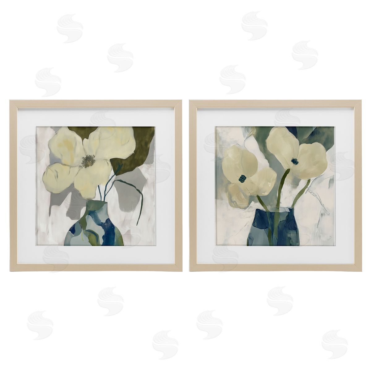 Elara Yasna Simple Petals Boho Canvas Wall Art Print