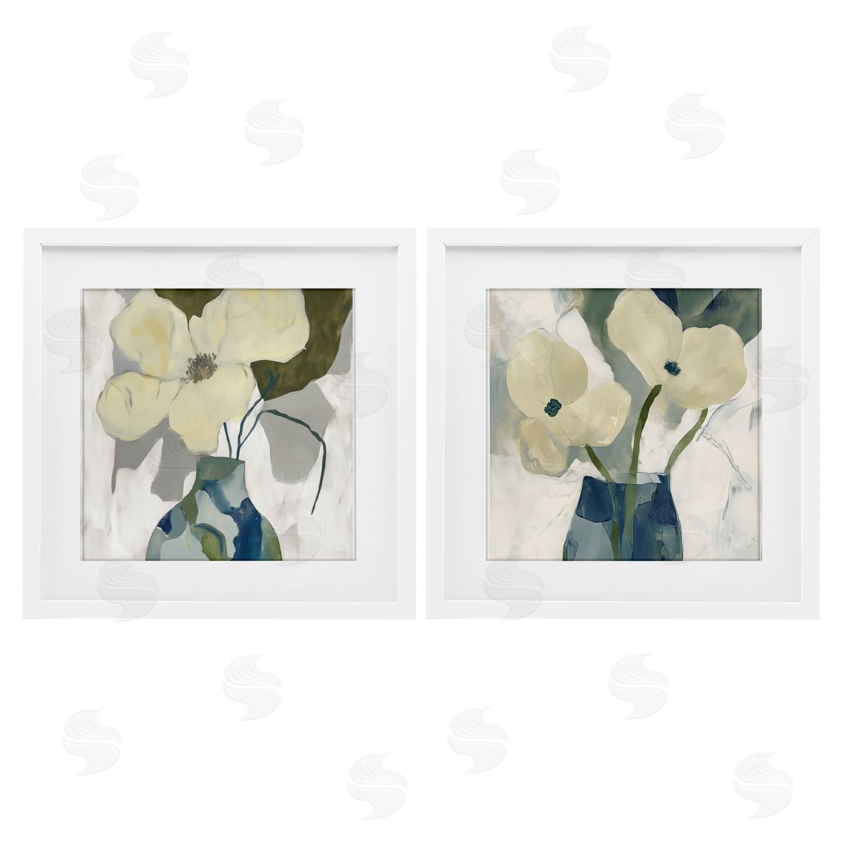 Elara Yasna Simple Petals Boho Canvas Wall Art Print