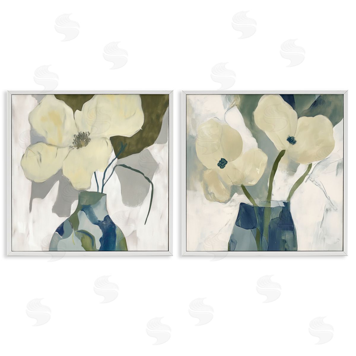 Elara Yasna Simple Petals Boho Canvas Wall Art Print