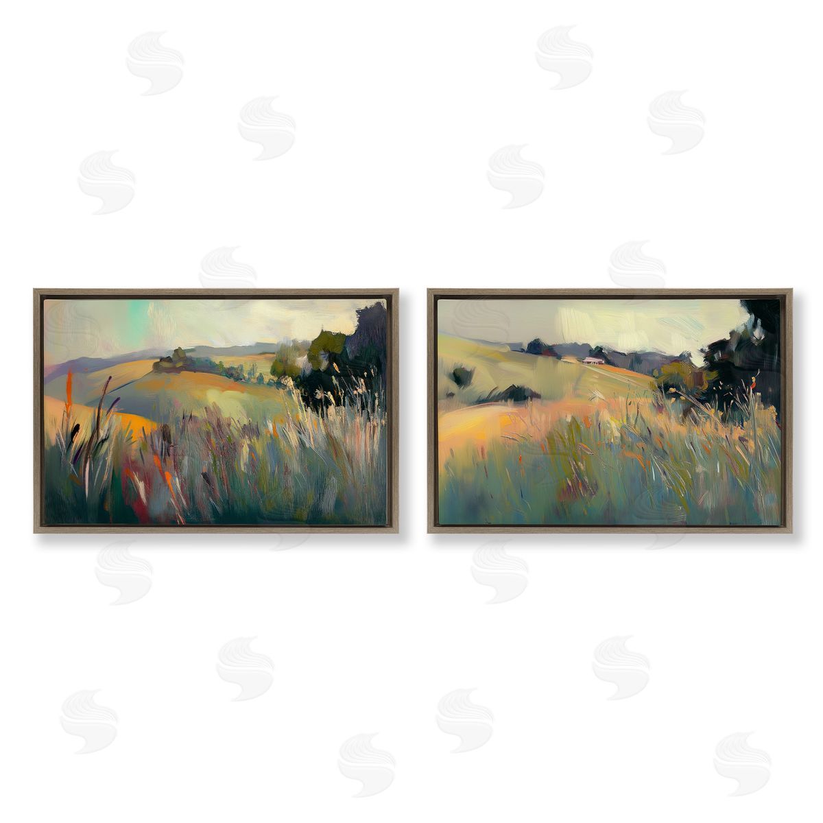 Elara Yasna Tranquil Plains Hillside Canvas Wall Art Print