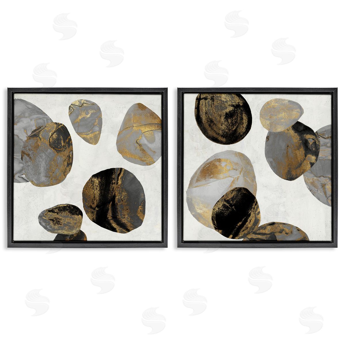 Jacob Q Agate Patterned Shapes Canvas Wall Art Print