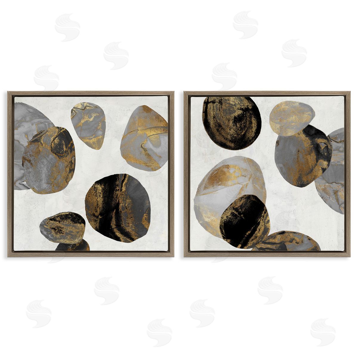 Jacob Q Agate Patterned Shapes Canvas Wall Art Print