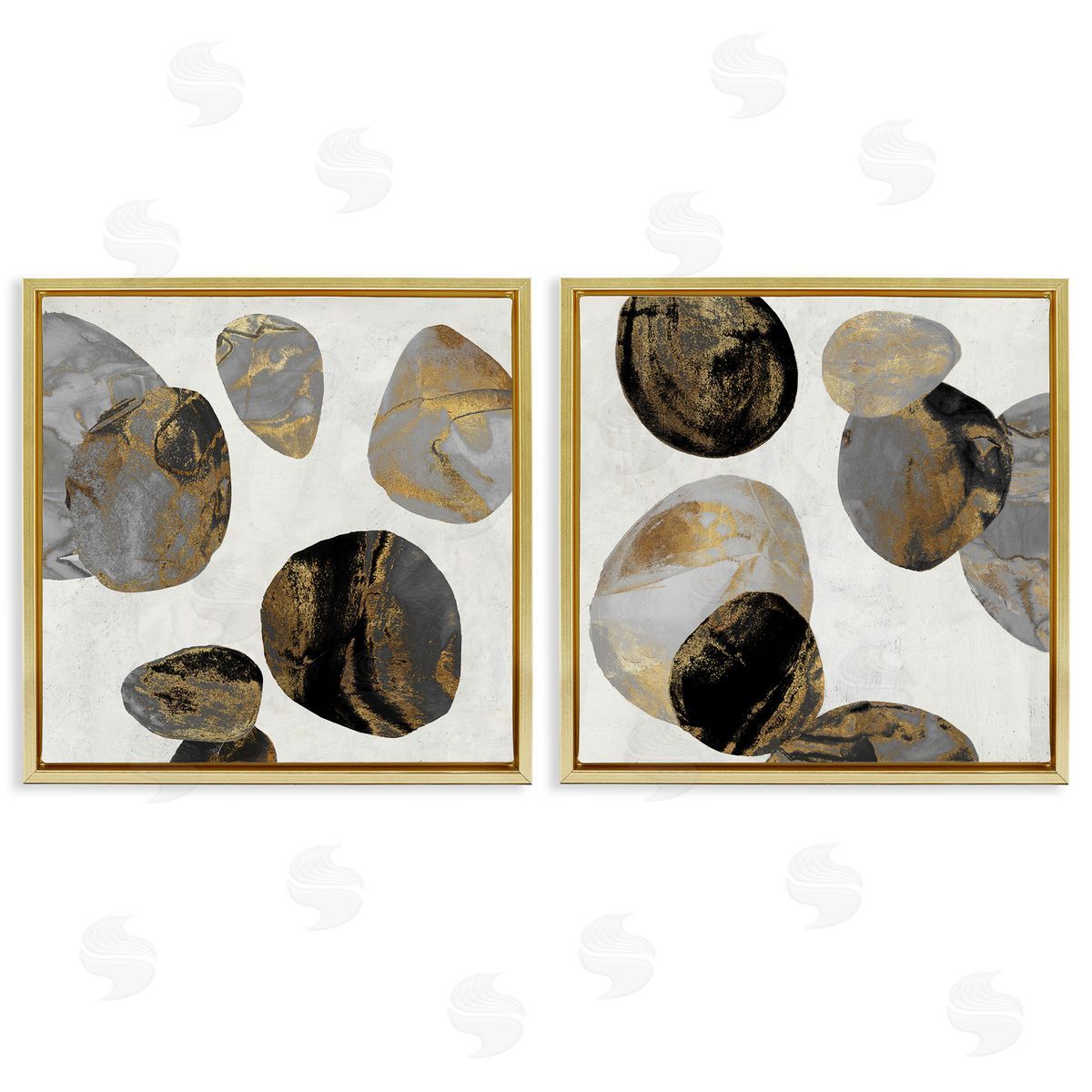 Jacob Q Agate Patterned Shapes Canvas Wall Art Print