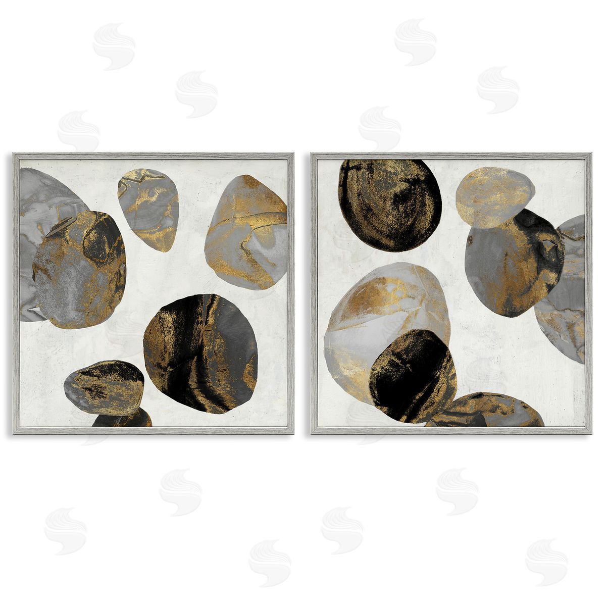 Jacob Q Agate Patterned Shapes Canvas Wall Art Print
