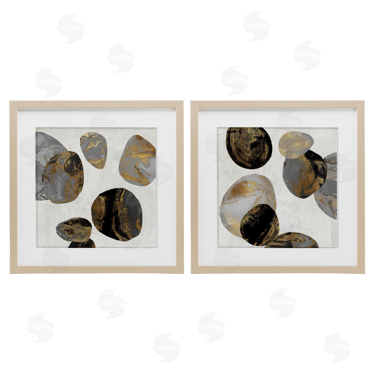 Jacob Q Agate Patterned Shapes Canvas Wall Art Print