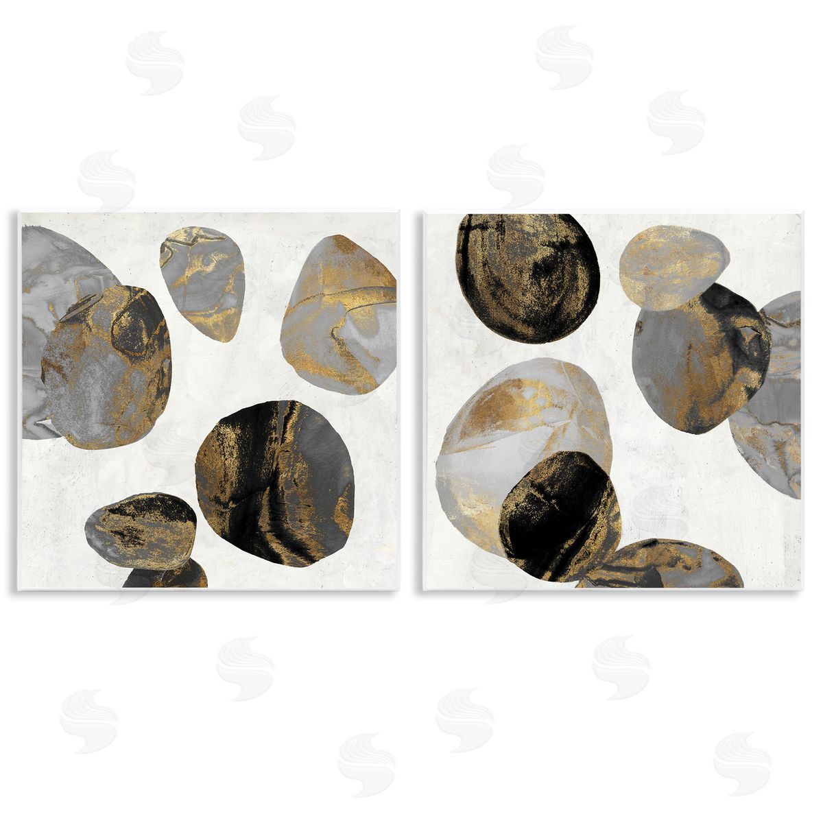 Jacob Q Agate Patterned Shapes Canvas Wall Art Print