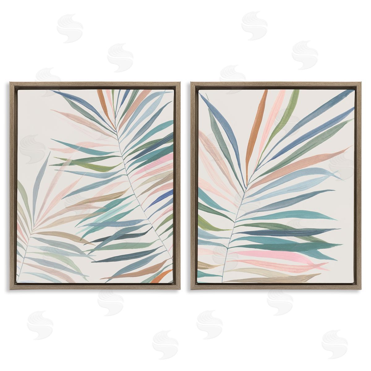 Hannah Dawson Tropical Harmony Leaves Canvas Wall Art Print