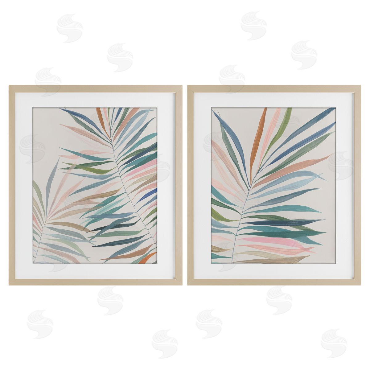Hannah Dawson Tropical Harmony Leaves Canvas Wall Art Print
