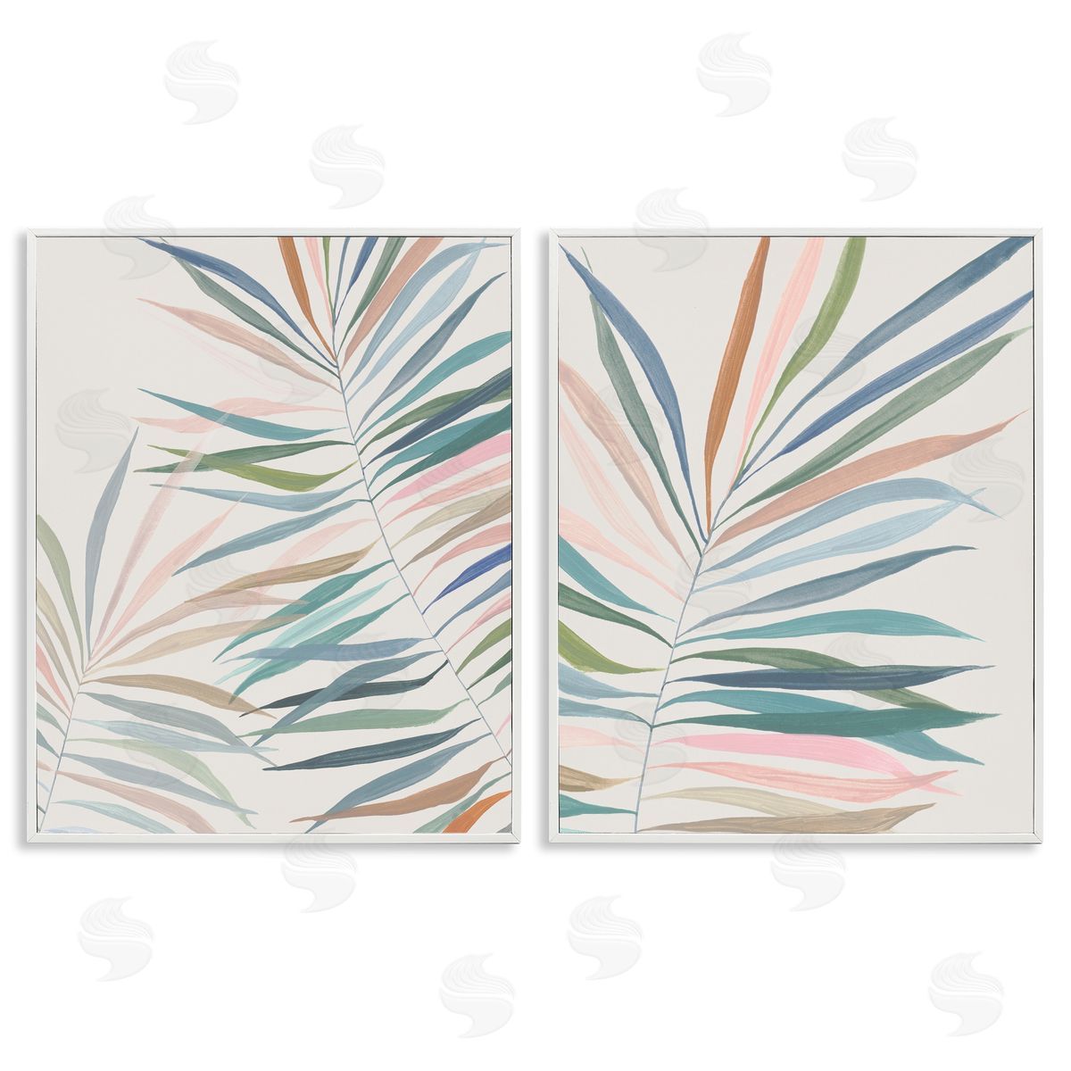 Hannah Dawson Tropical Harmony Leaves Canvas Wall Art Print