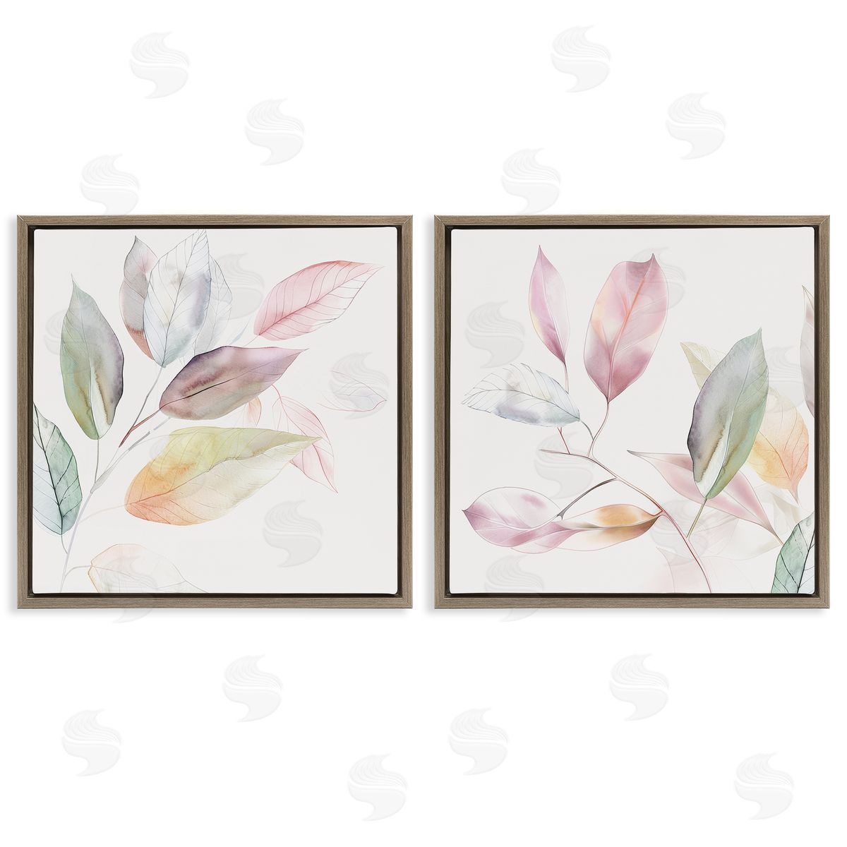 Raymond Powers Botanical Light Leaves Canvas Wall Art Print