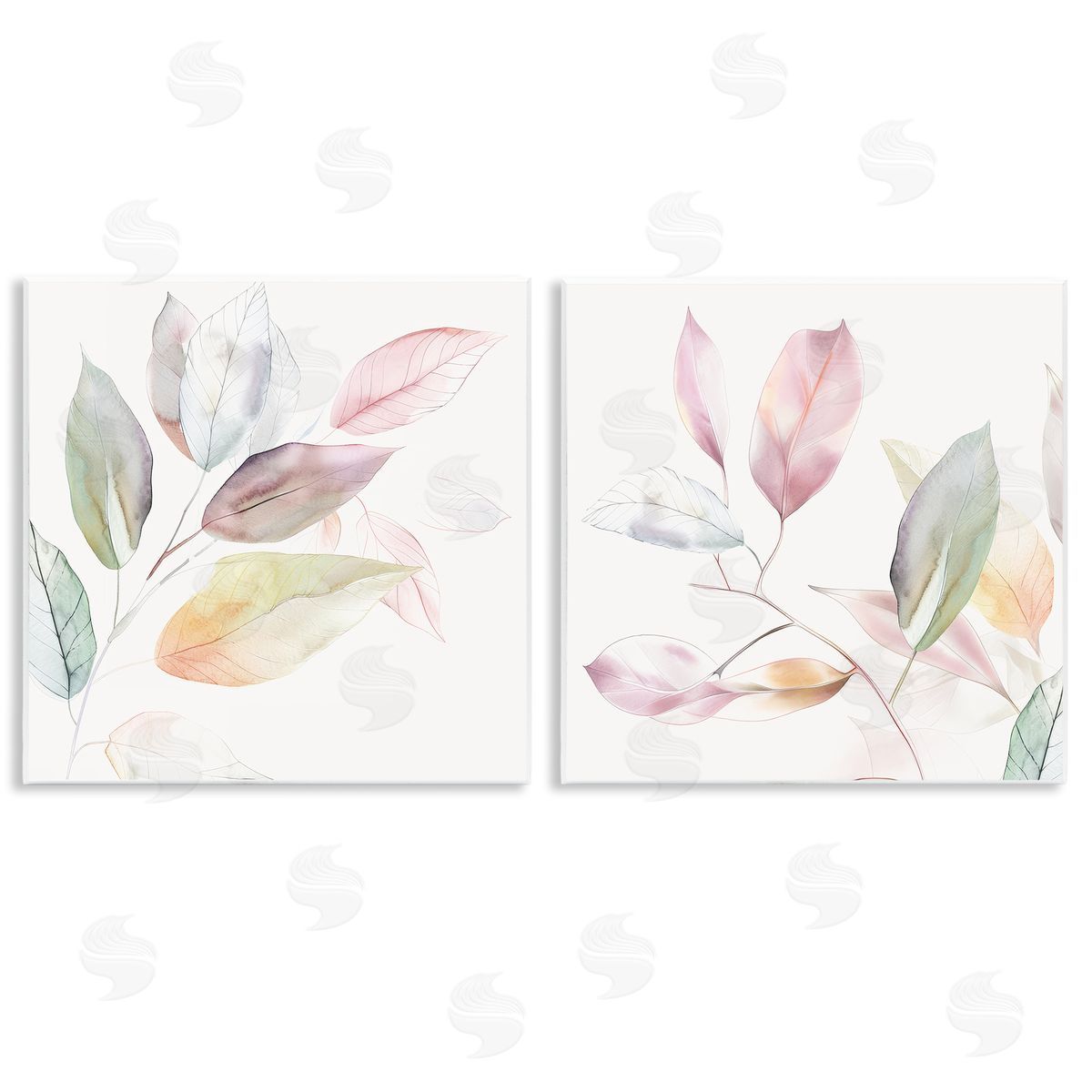 Raymond Powers Botanical Light Leaves Canvas Wall Art Print