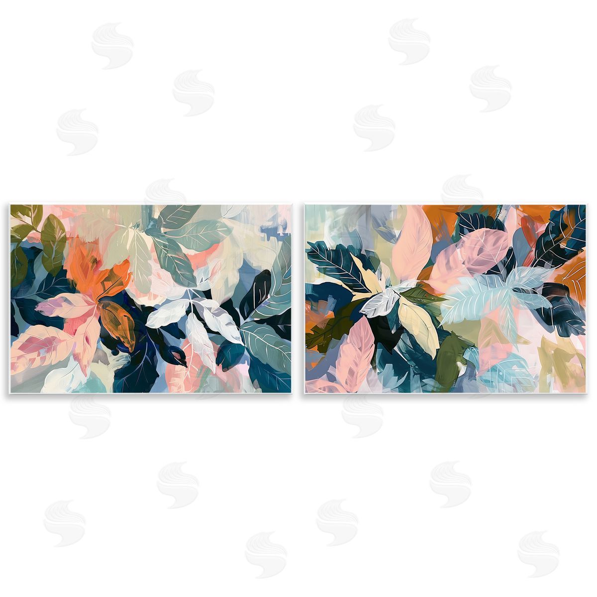 Elara Yasna Tropical Oasis Flowers Canvas Wall Art Print