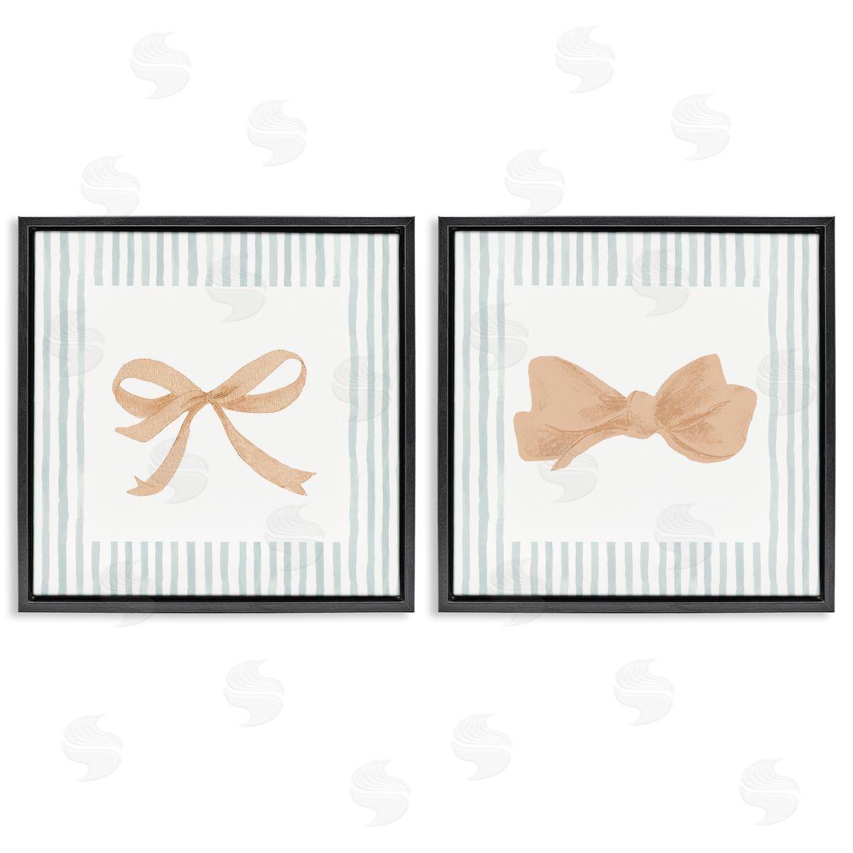 PATRICIA PINTO Striped Border Bow Canvas Wall Art Print