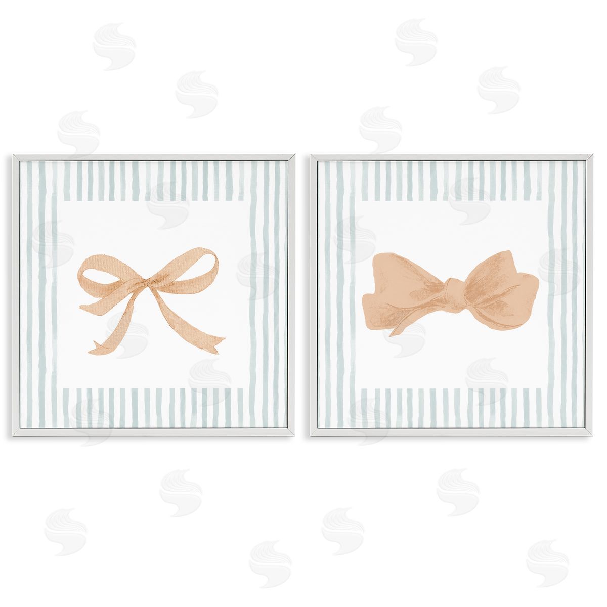 PATRICIA PINTO Striped Border Bow Canvas Wall Art Print