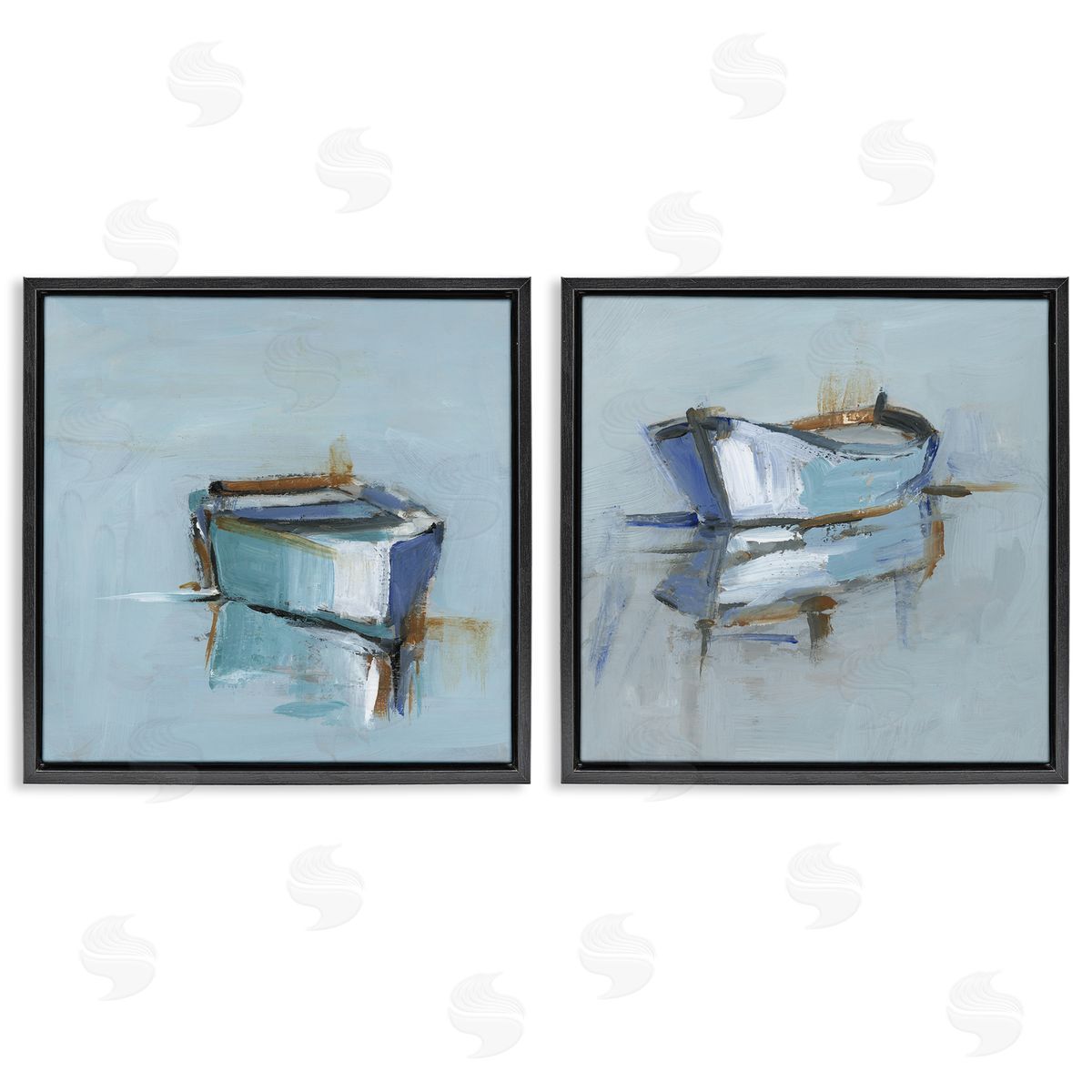 Ethan Harper Calm Boat Reflection Canvas Wall Art Print